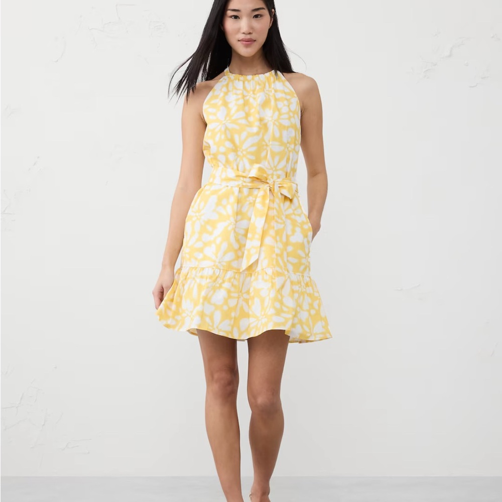 Banana Republic Factory POPLIN TIERED MINI DRESS